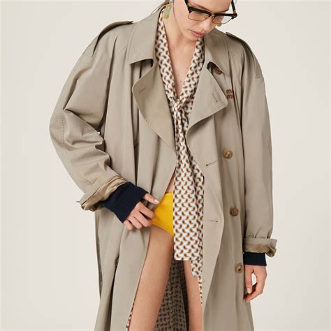 miu miu oversized fur coat dupe|miumiu cotton trench coat.